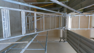 2019_04_02 (Armierputz auf Dämmung erste Liftschachtseite)